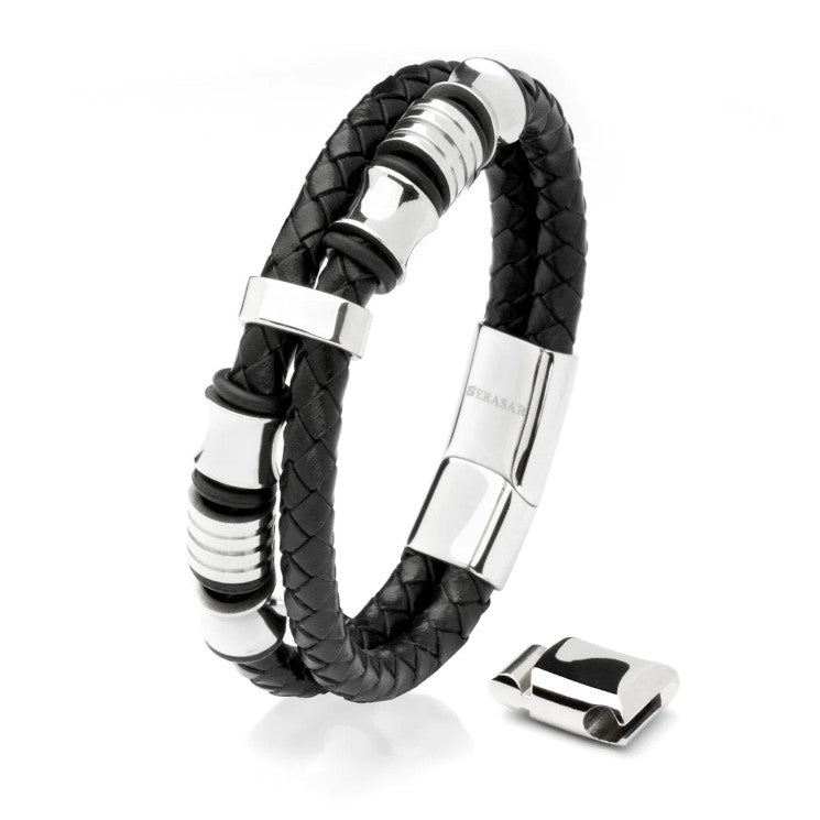 Leather Bracelet “Spirit” - Silver