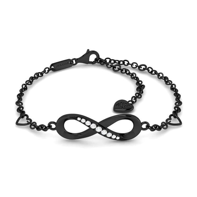 Infinity Bracelet “Infinity” 925 Sterling Silver - Black