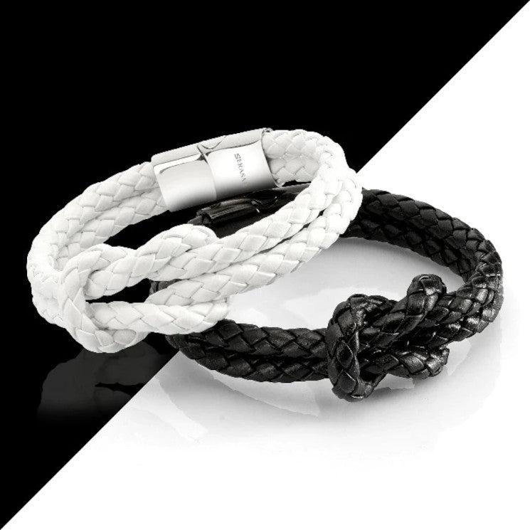 Leather bracelet “Knot” - White